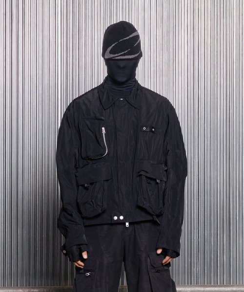 MULTI POCKET TRUCKER JACKET [BLACK]