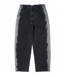 Side Washing Denim Pants Black