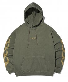 Flame Logo Hoodie Khaki