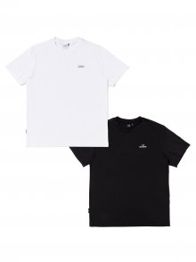 POP 2 PACK 남성 반팔 라운드 티셔츠_Black