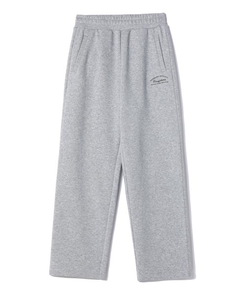 MUSINSA | RAYFIKERS Original logo wide sweatpants MELANGE GRAY