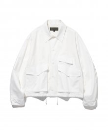 pocket short jacket white