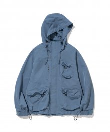 utility hood jacket blue