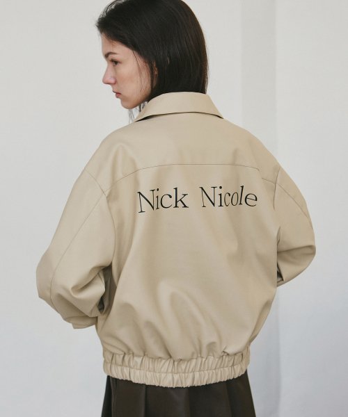 NICOLE FAUX LEATHER BLOUSON_LIGHT бежевый