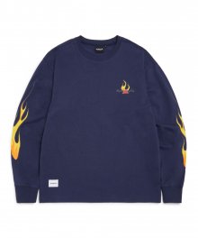 MG FIRE MULTI GRAPHIC L/S T-SHIRT - NAVY