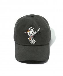 Peace and Love Bird Cap Darkgrey