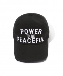 Power to The Peaceful Pannel Cap Black
