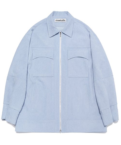 CORDUROY HOUSE JACKET [SKY BLUE]