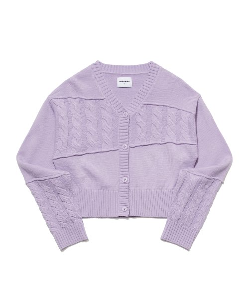 Purple cropped store cardigan