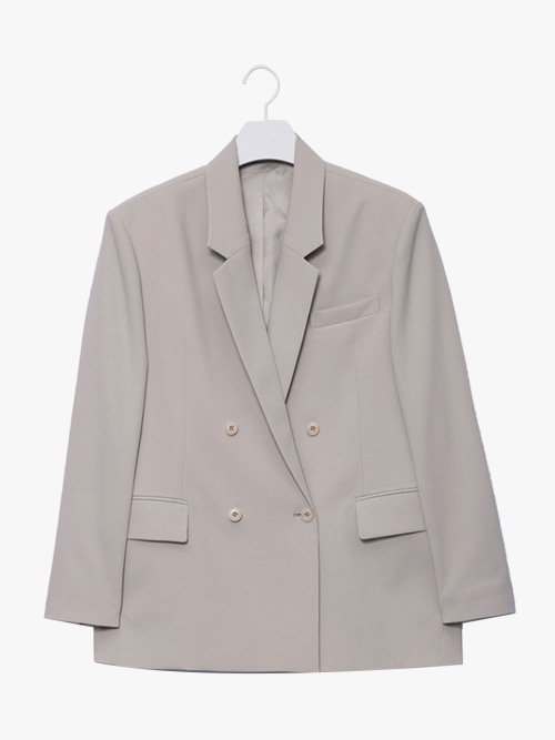 Оверсайз двубортный жакет - Light Beige