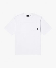 BIG LOGO POCKET TEE-WHITE