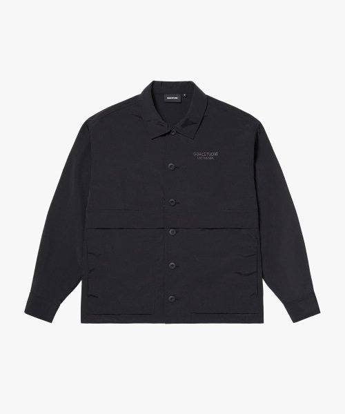 TASLAN LONG SLEEVE SHIRTS-BLACK