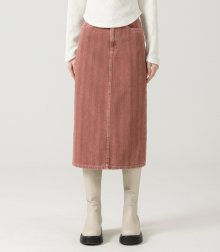 Herringbone H-line Long Skirt ORCHID
