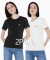 캘빈클라인 진 여 블랙 화이트 슬림핏 2PK 반팔 티셔츠 J221838 BEH