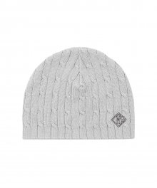 CABLE KNIT BEANIE gray