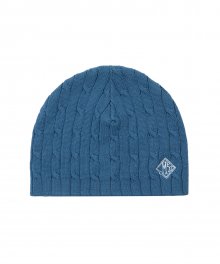 CABLE KNIT BEANIE blue