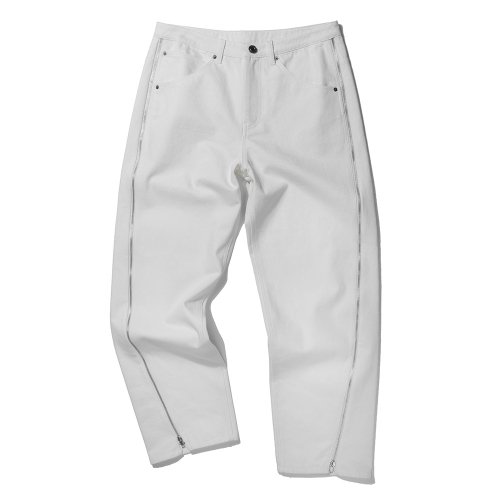 SIDE ZIPPER PANTS белый