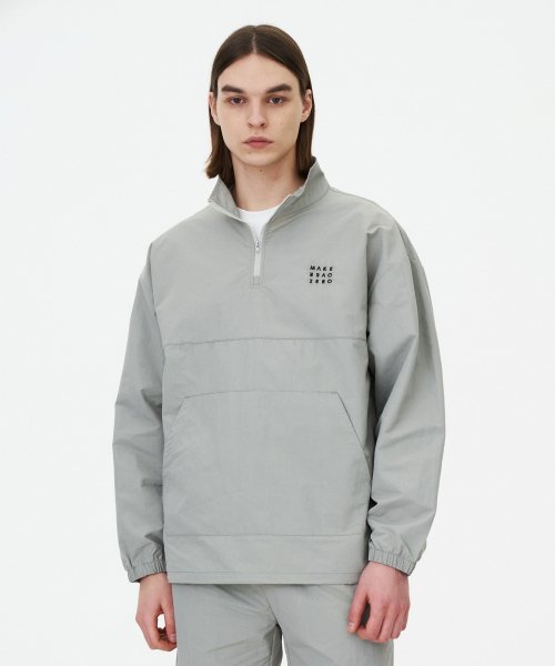 Nylon half zip clearance pullover