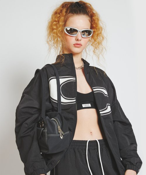 MUSINSA公式 | CRANK Big Logo Windbreaker_Black