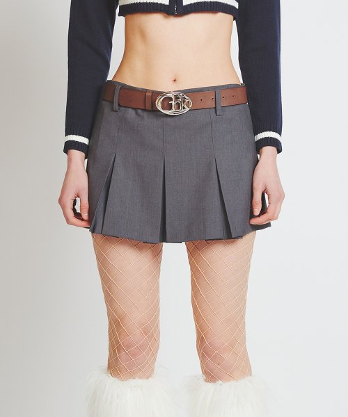 Maro Cotton Pleated Mini Skirts  The heejay