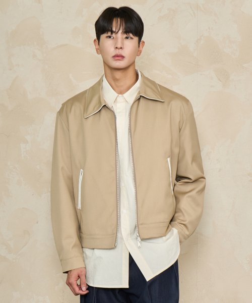 Минималистичная куртка со складками Action (BEIGE)