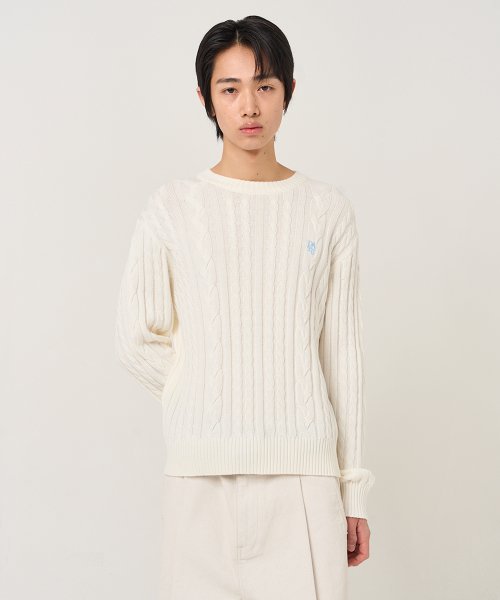 Укороченный кабельный трикотаж (Ivory)