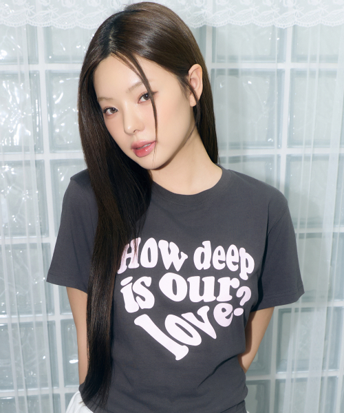 DN LUV TEE(CHARCOAL)