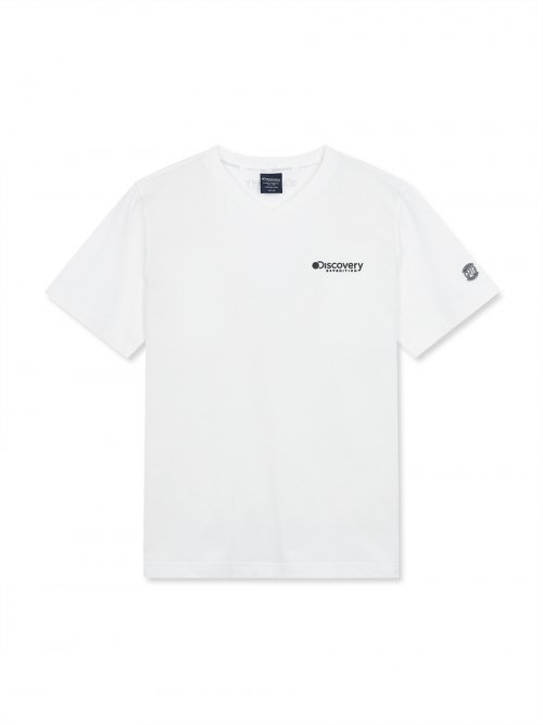 디스커버리 익스페디션(DISCOVERY EXPEDITION) 브이넥 반팔티셔츠 (O/WHITE) - 55,000 | 무신사 스토어