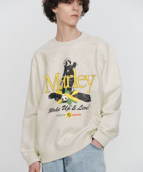 Bob Marley Wake Up & Live Свитшот Овсяной (BRENT2335)