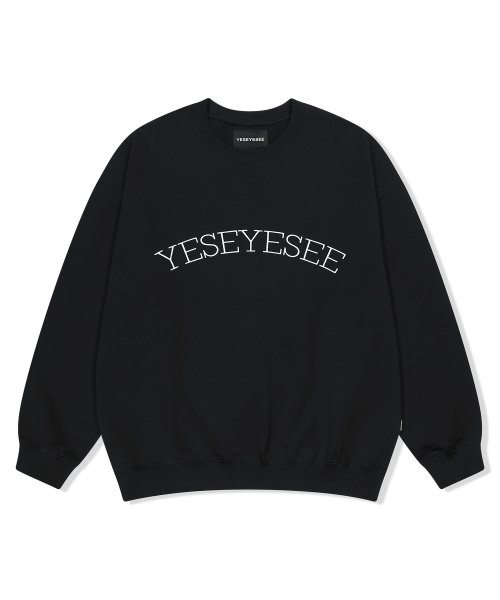 MUSINSA | YESEYESEE YES Thin Logo Sweatshirt Black