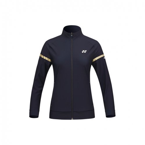 Женская спортивная куртка 231WU002F Black с золотой отделкой