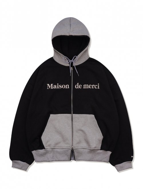 Унисекс двухстороннее худи на молнии Drop Fit Black FCD1ZP101M
