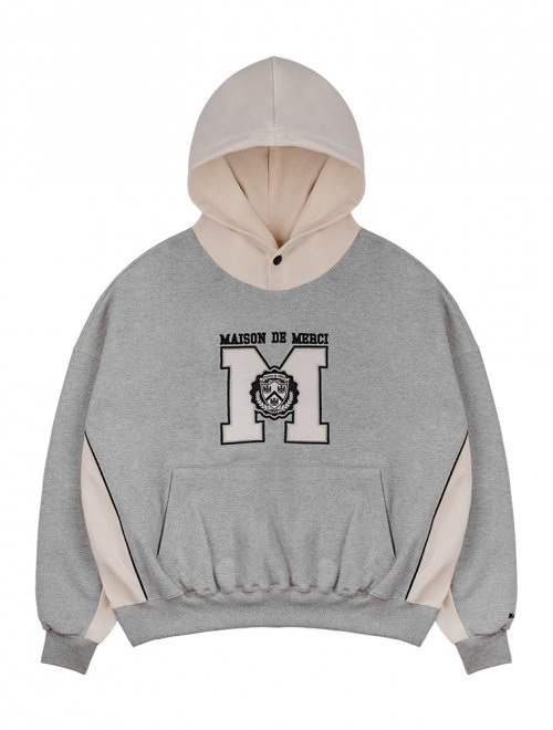 Худи унисекс Maison Symbol Rugby на кнопках Melange Gray (FCD1TS102M)