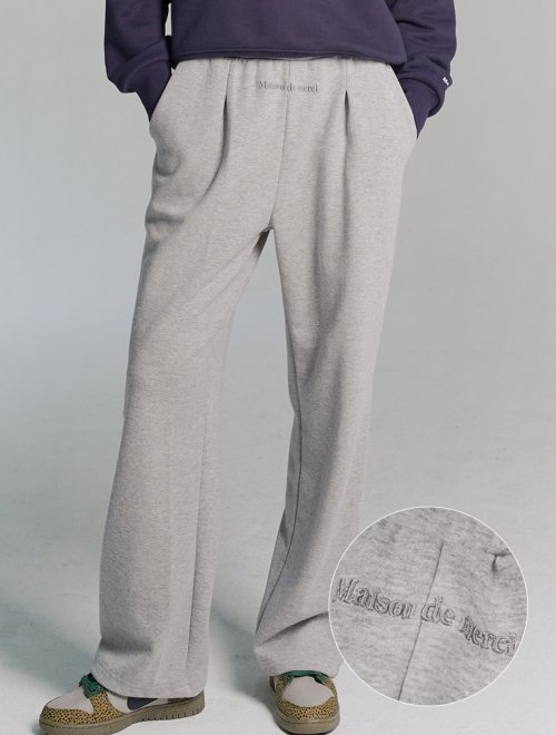 Gray Maison Sweatpants UNISEX | ARCHIVE MUSINSA Melange One-tuck FABULOUS (FCD1PT302M)