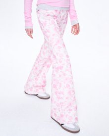 FLARE JEANS FLORAL_PINK