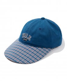 ARCH LOGO CHECK LONG BILL CAP BLUE