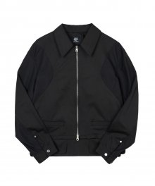 EMBO PANEL CROP JACKET BLACK