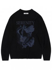 SERENITY PRINTING KNIT [BLACK]