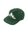 Flower embroidered Cap- Green