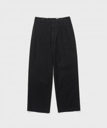 VTG WASHED WIDE CHINO PANTS (BLACK)