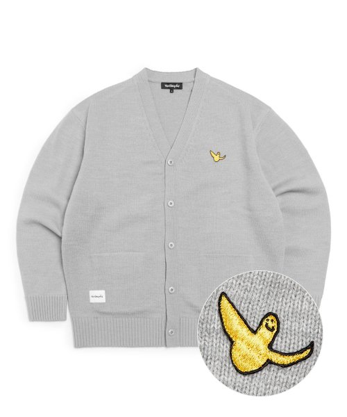 カーディガン Mark Gonzales ANGEL WAPPEN OG V-NECK KNIT CARDIGAN Mark Gonzales ANGEL WAPPEN OG SWEAT CARDIGAN (MARK