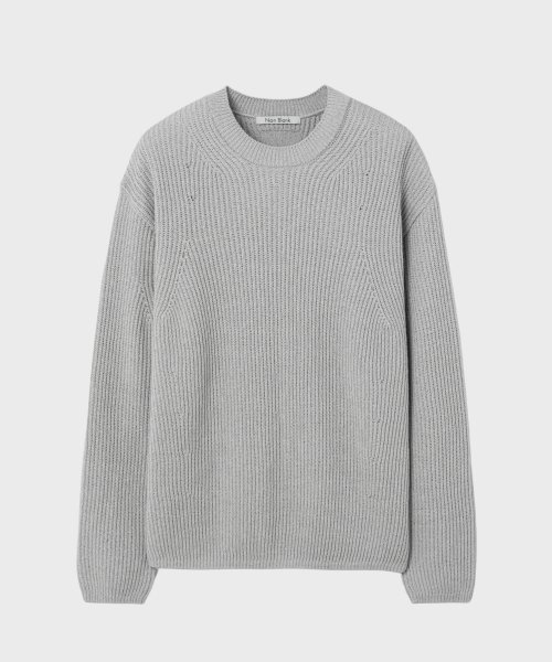 Буклированный свитер с круглым вырезом Grey