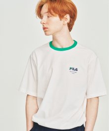 Tennis 배색포인트 티셔츠(FE2RSF5112XOWH)