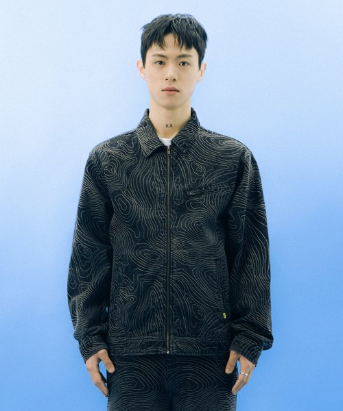 Джинсовка Contour Map Black