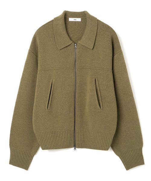 Жаккардовый трикотажный блузон [Khaki]