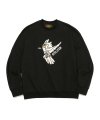 Peace and Love Bird Sweatshirts Black