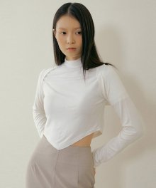 POD BOLERO CARDIGAN & HALF POLA T-SHIRTS WHITE