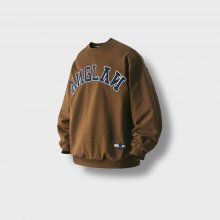 Applique Heavy Sweat Shirt - Brown