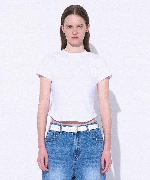 MUSINSA | PARTIMENTO WOMEN 90S Short Sleeve T-Shirt_White