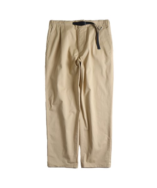 Длинные хлопковые брюки стрейч с ремнем (Beige)
